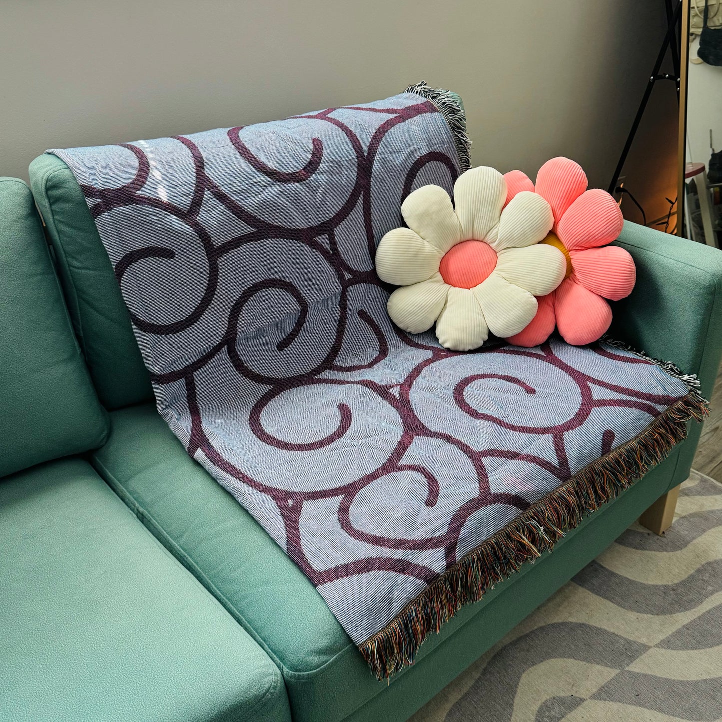 Purple Fruit Throw Blanket