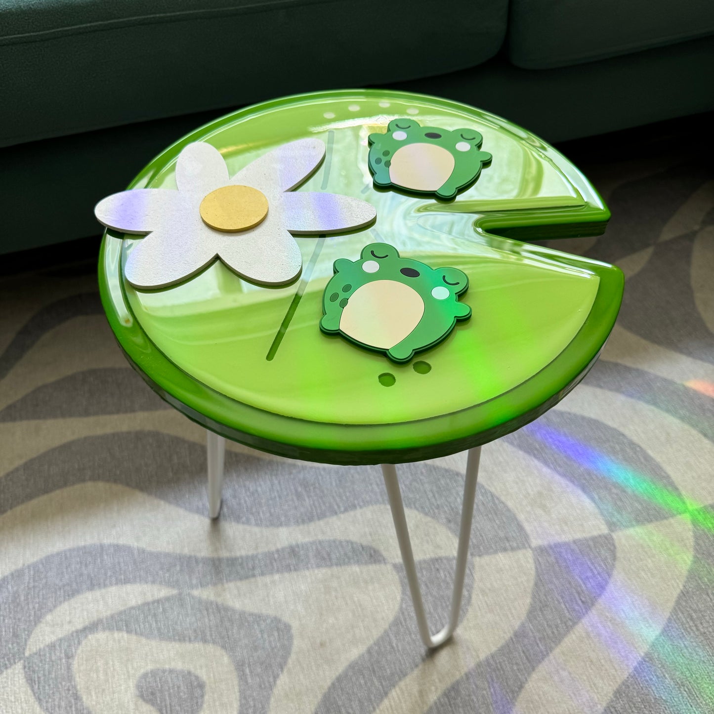 Lily Pad Table + 2 FROGGY COASTERS