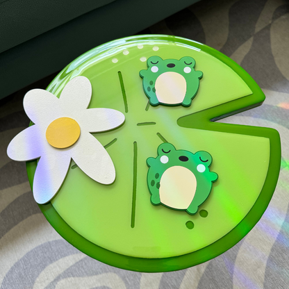 Lily Pad Table + 2 FROGGY COASTERS