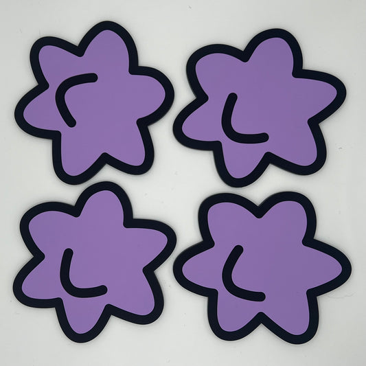 Purple Konpeito Candy Coaster 4 Pack