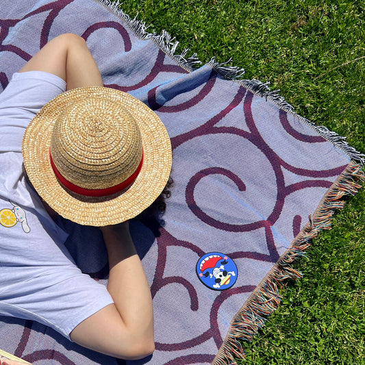 Purple Fruit Throw Blanket