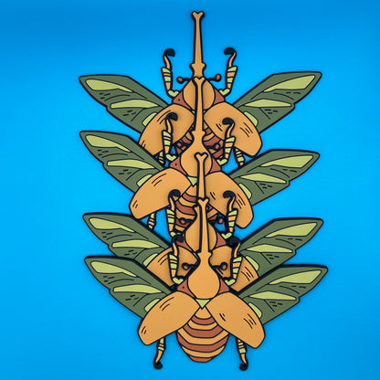 BEETLES Bugs! Small Coaster 4 Pack