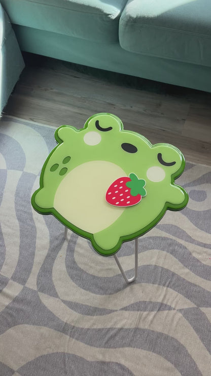 Froggy Table + 2 STRAWBERRY COASTERS